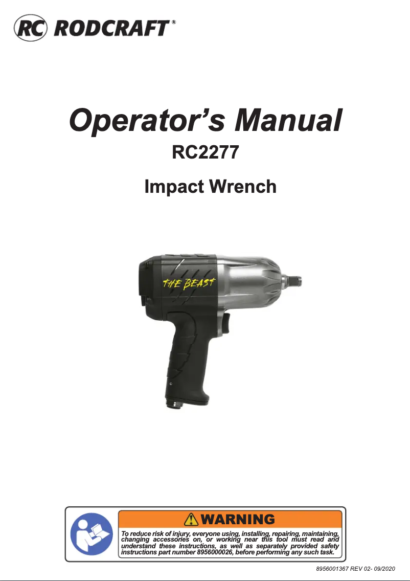 Image de la première page du manuel de l'appareil RC2277