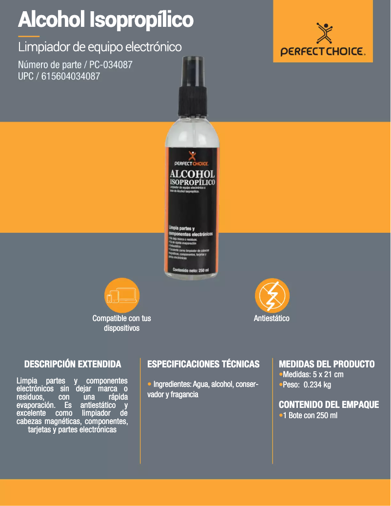 Page n°1 - Manuel utilisateur Perfect Choice PC-034087