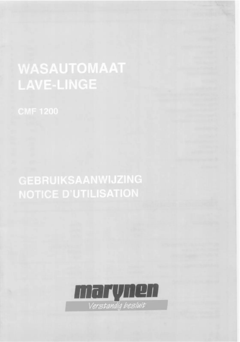 Page 1 de la notice Manuel utilisateur Marijnen CMF 1200