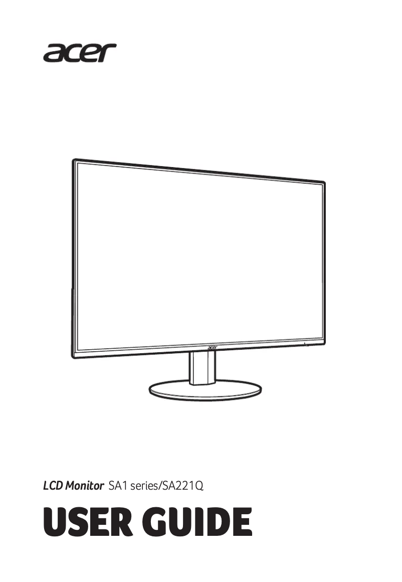 Página 1 del manual Guía de inicio rápido Acer SA221QA