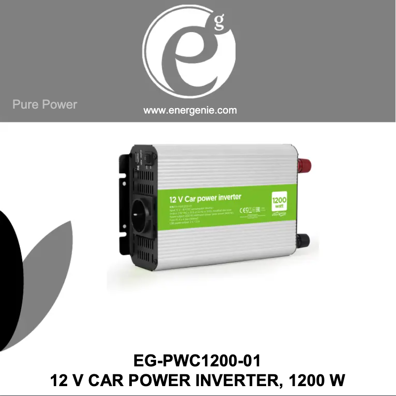 Page 1 de la notice Manuel utilisateur EnerGenie EG-PWC1200-01