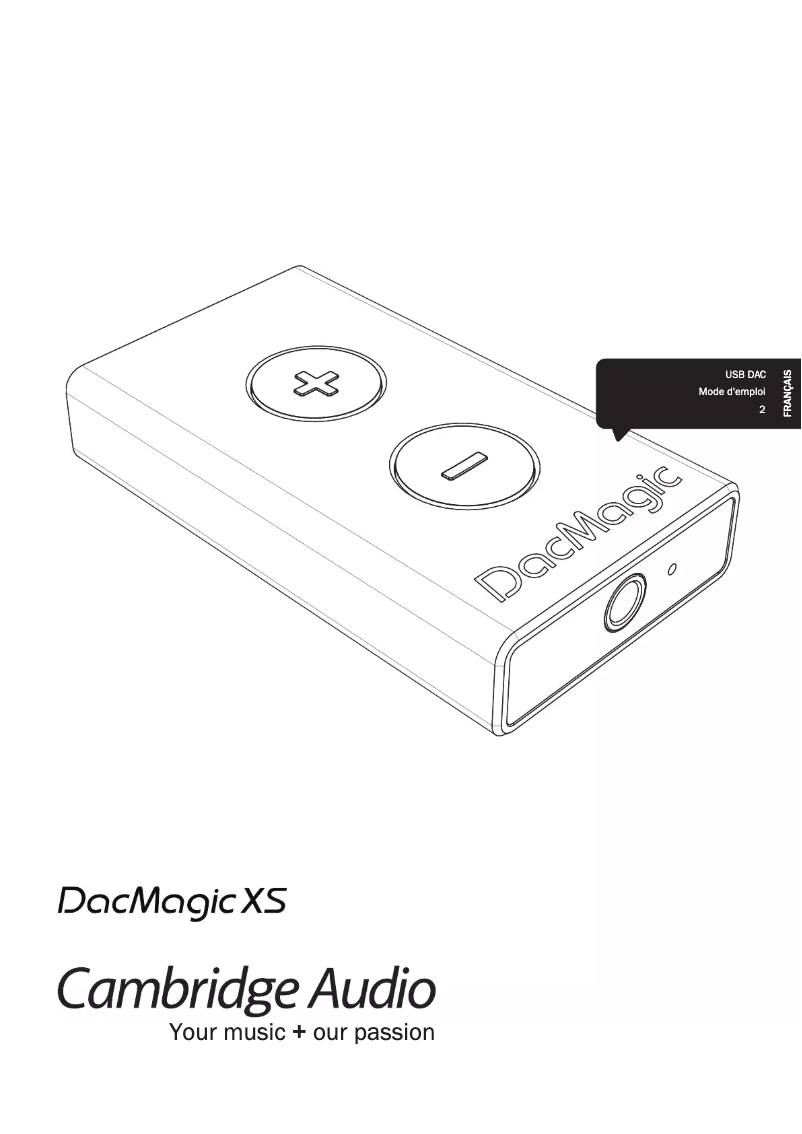 Page 1 de la notice Manuel utilisateur Cambridge DacMagic XS
