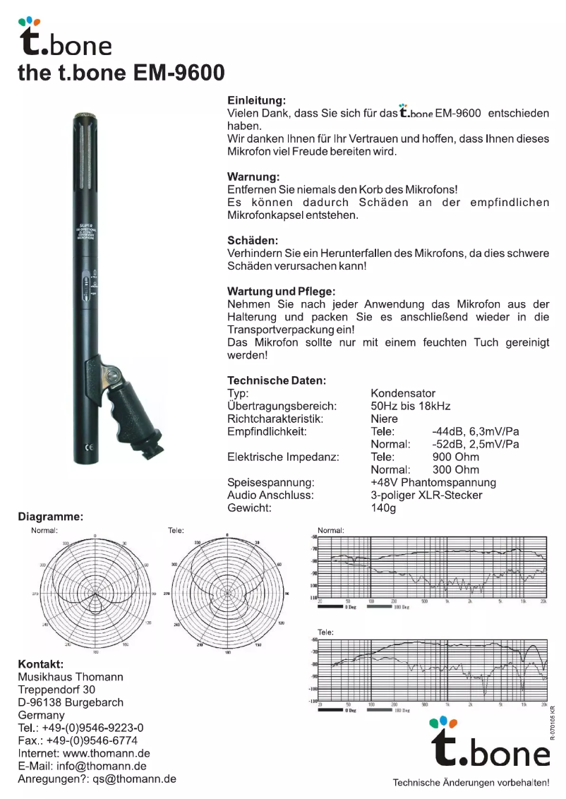 Image de la première page du manuel de l'appareil EM-9600