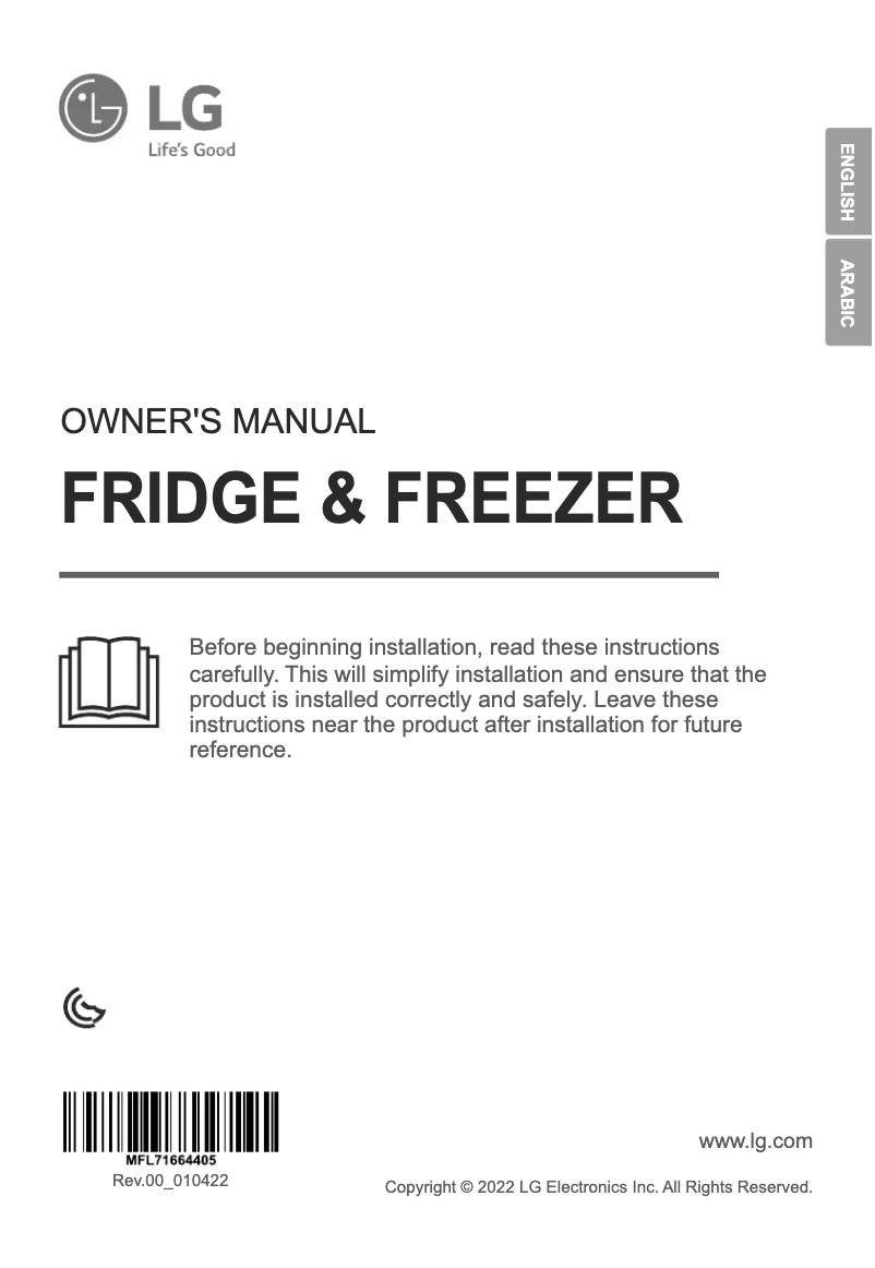 Image de la première page du manuel de l'appareil GN-B482PLGB