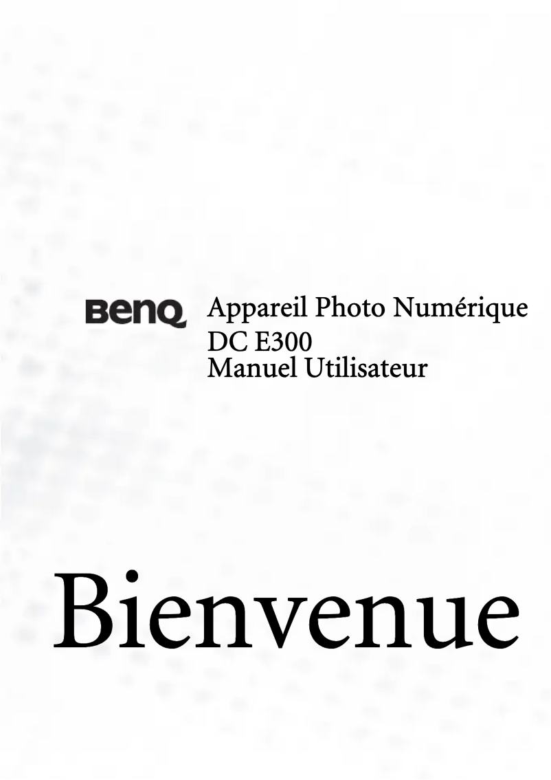 Page 1 de la notice Manuel utilisateur BenQ DC E300