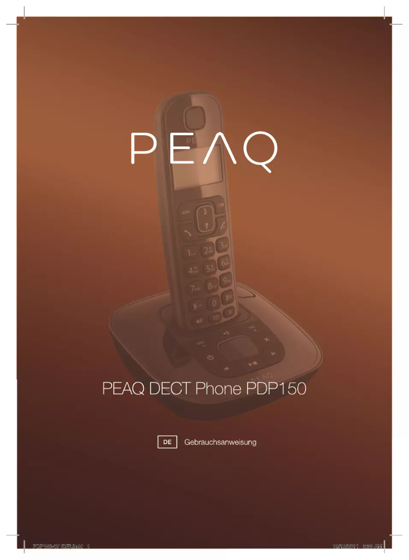 Página 1 del manual Manual de usuario PEAQ PDP150