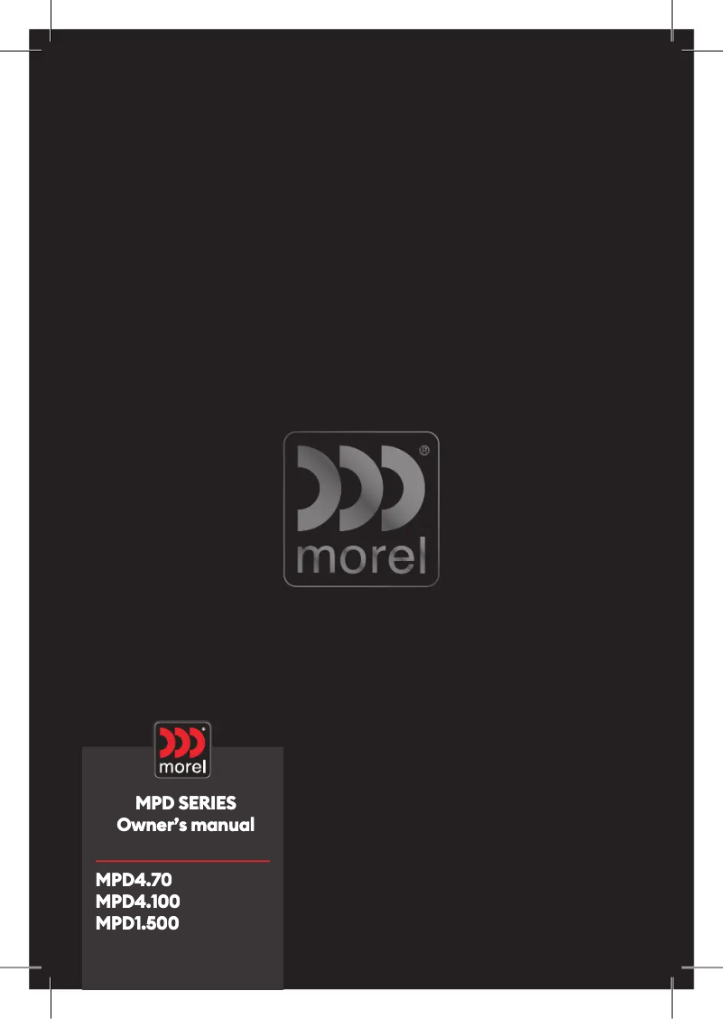 Image de la première page du manuel de l'appareil MPD4.100