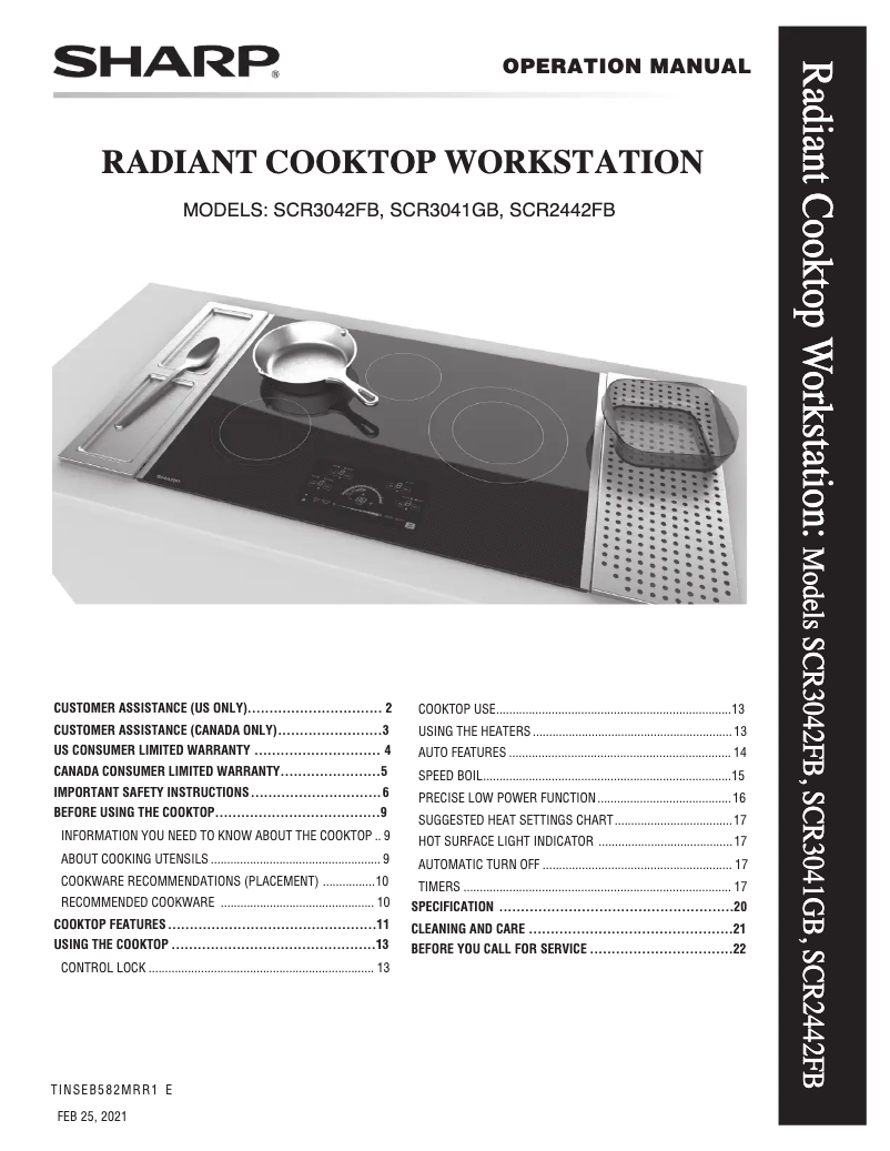 Image de la première page du manuel de l'appareil SCR2442FB