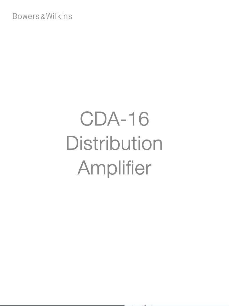 Page 1 de la notice Manuel utilisateur Bowers & Wilkins CDA-16