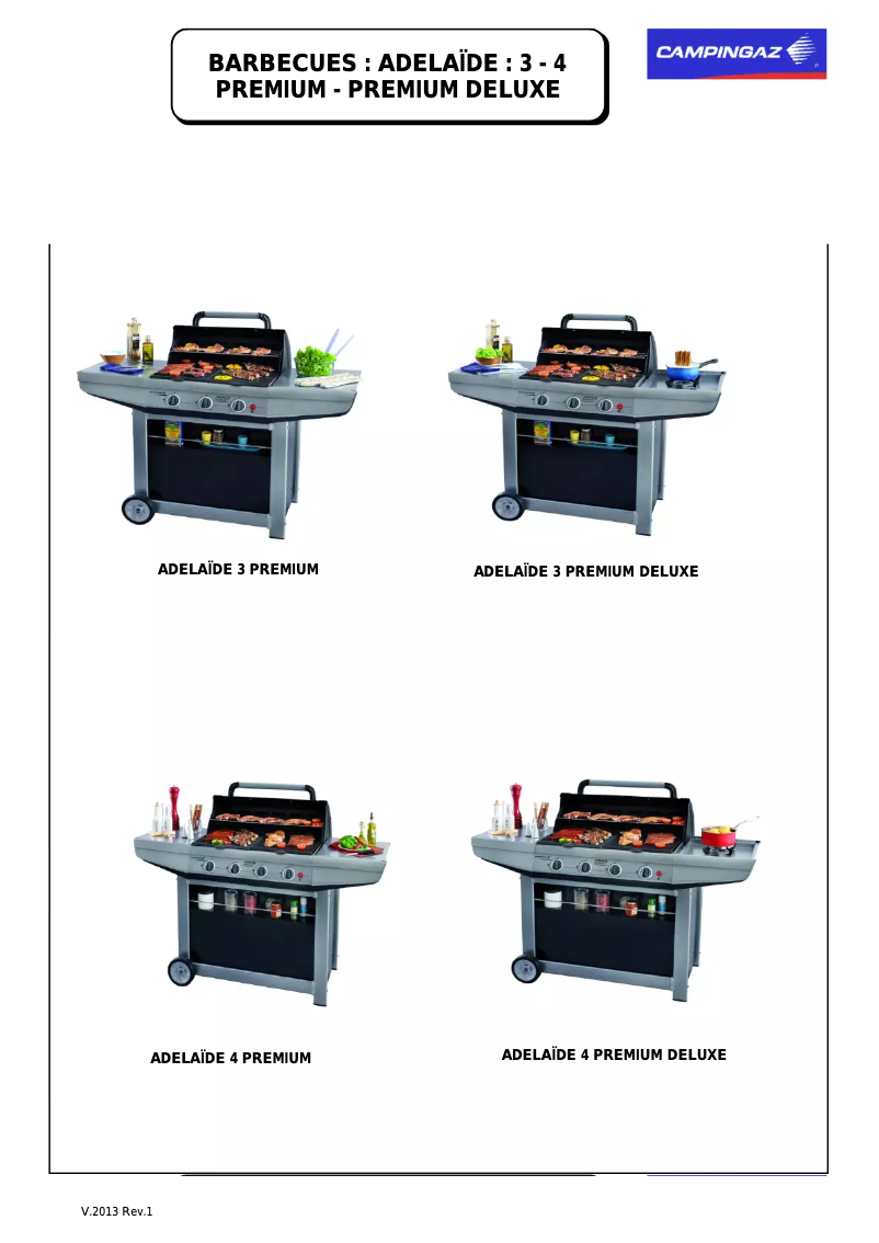 Image de la première page du manuel de l'appareil Adelaide 3 Deluxe Premium