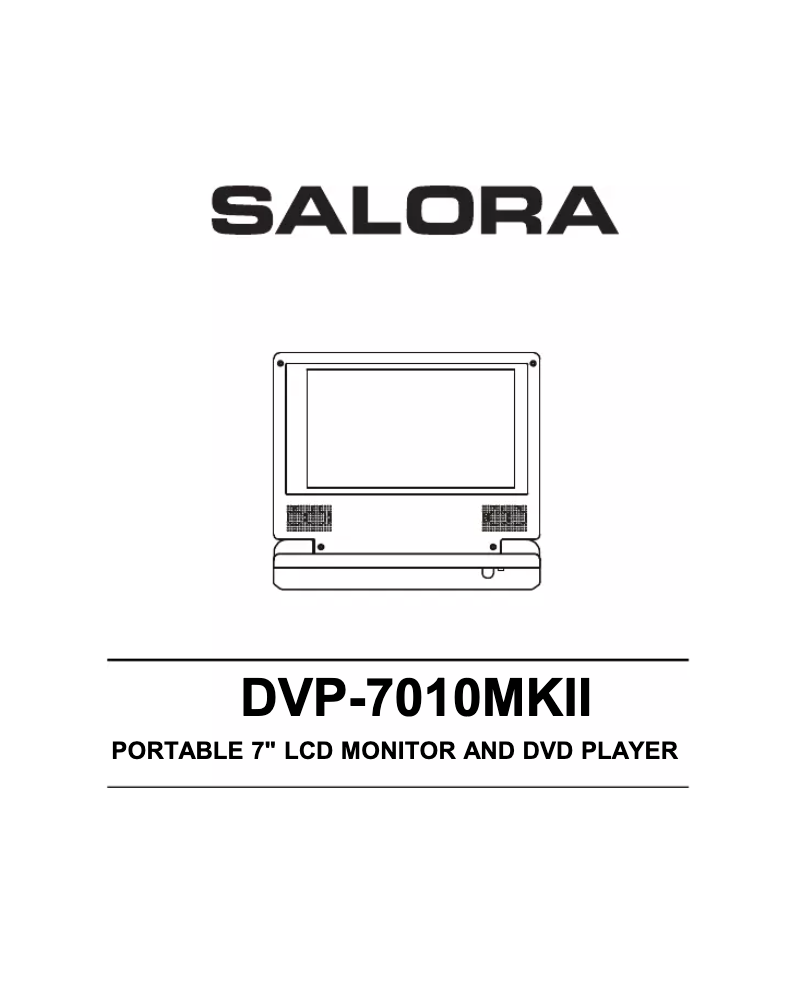 Page 1 de la notice Manuel utilisateur Salora DVP7010MKII