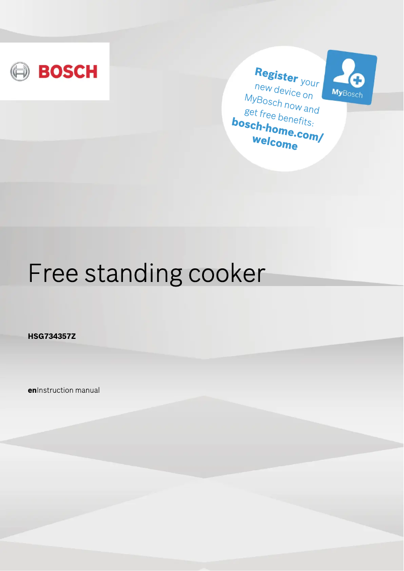 Page 1 de la notice Manuel utilisateur Bosch HSG734357Z