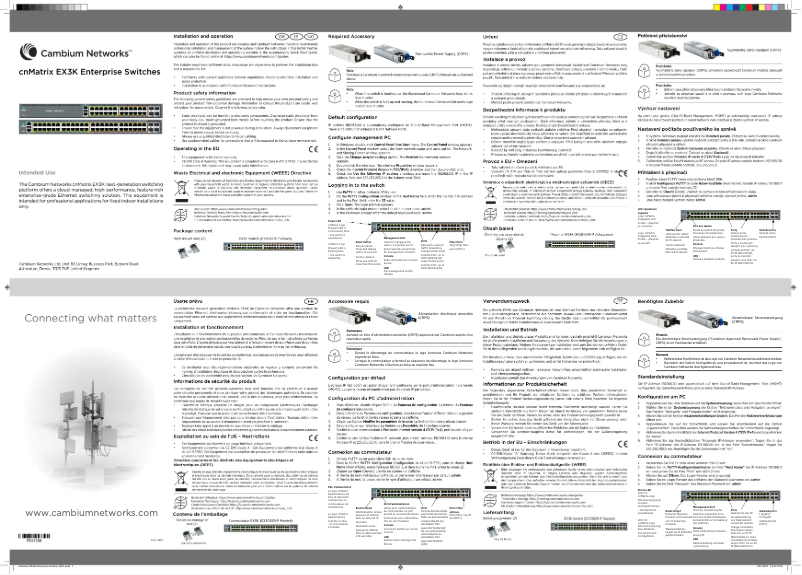 Image de la première page du manuel de l'appareil cnMatrix EX3052R-P