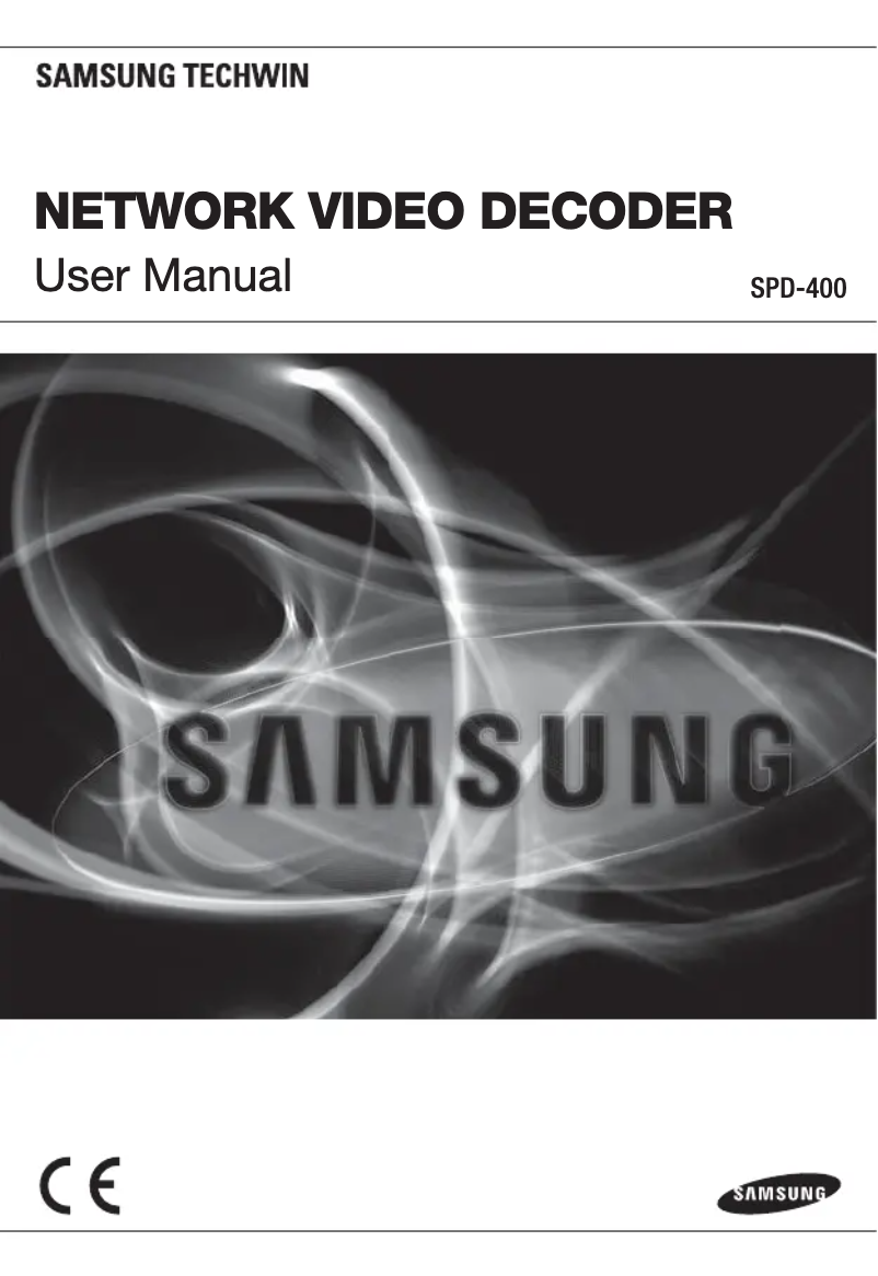 Page n°1 - Manuel utilisateur Samsung SPD-400
