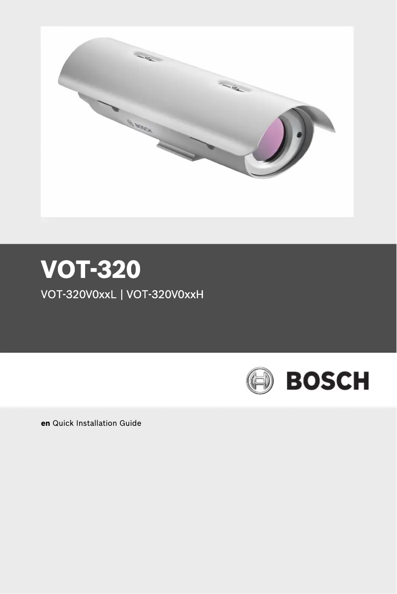 Page 1 de la notice Manuel utilisateur Bosch VOT-320V013H
