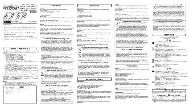 Image de la première page du manuel de l'appareil Headtune