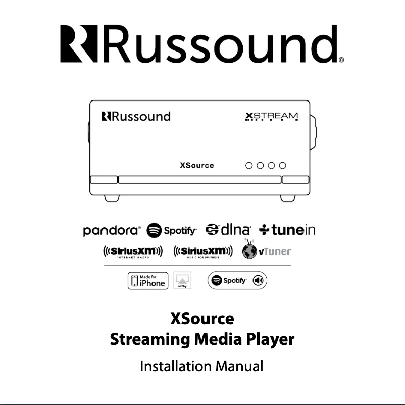 Image de la première page du manuel de l'appareil XSource