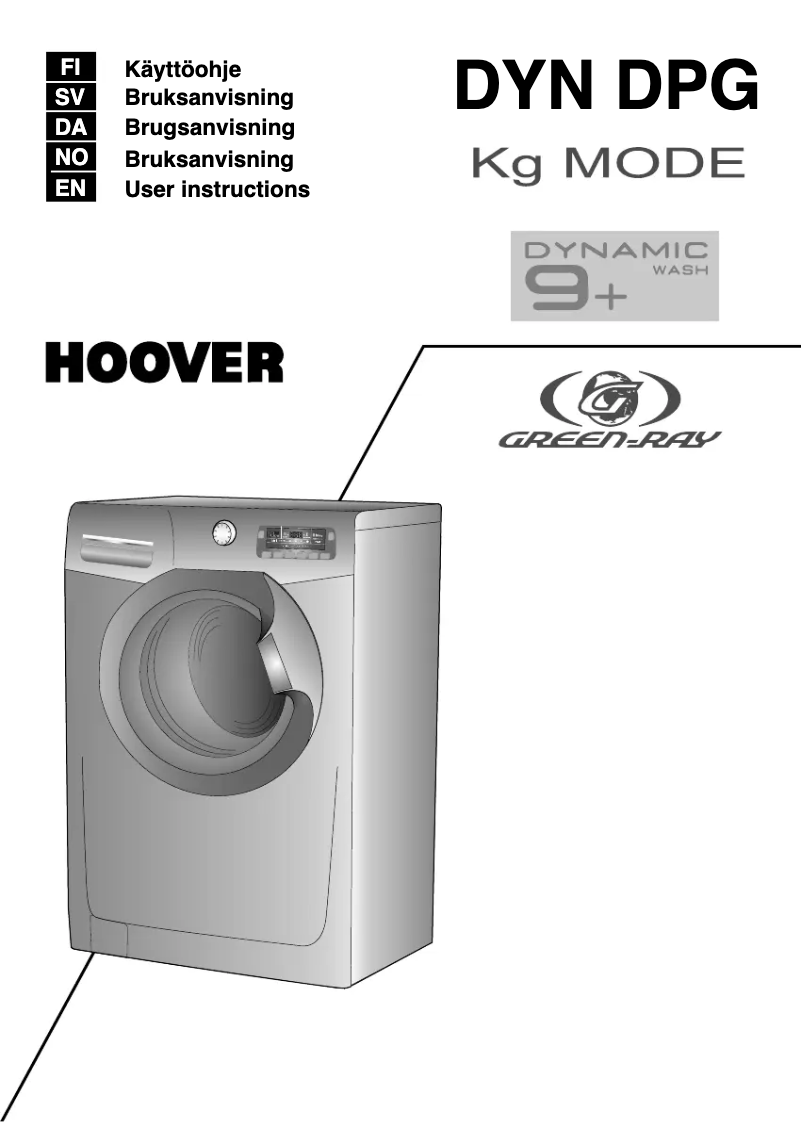 Page n°1 - Manuel utilisateur Hoover DYN 9164DPG/L1-S