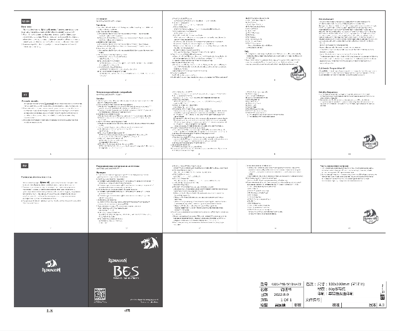 Página 1 del manual Manual de usuario Redragon BES K611-WIB
