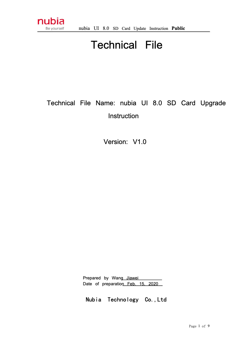 Image de la première page du manuel de l'appareil Nubia Red magic 5S