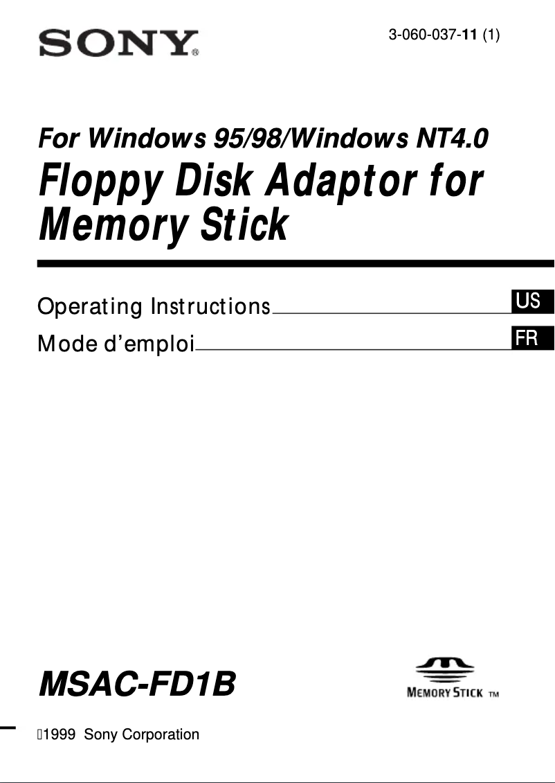 Página 1 del manual Manual de usuario Sony MSAC-FD1B