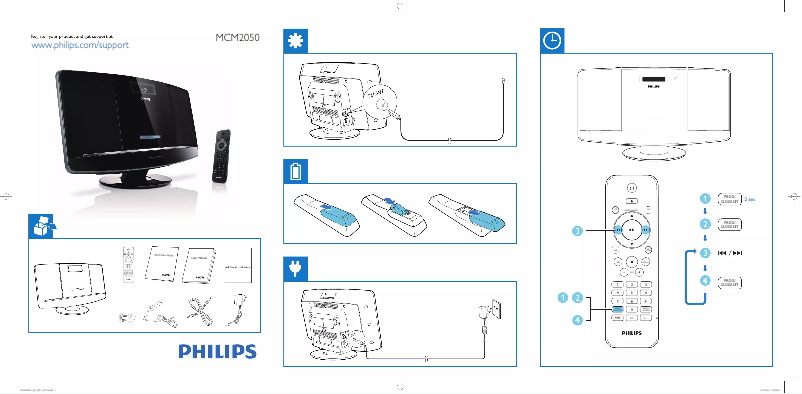 Page n°1 - Guide de démarrage rapide Philips MCM2050