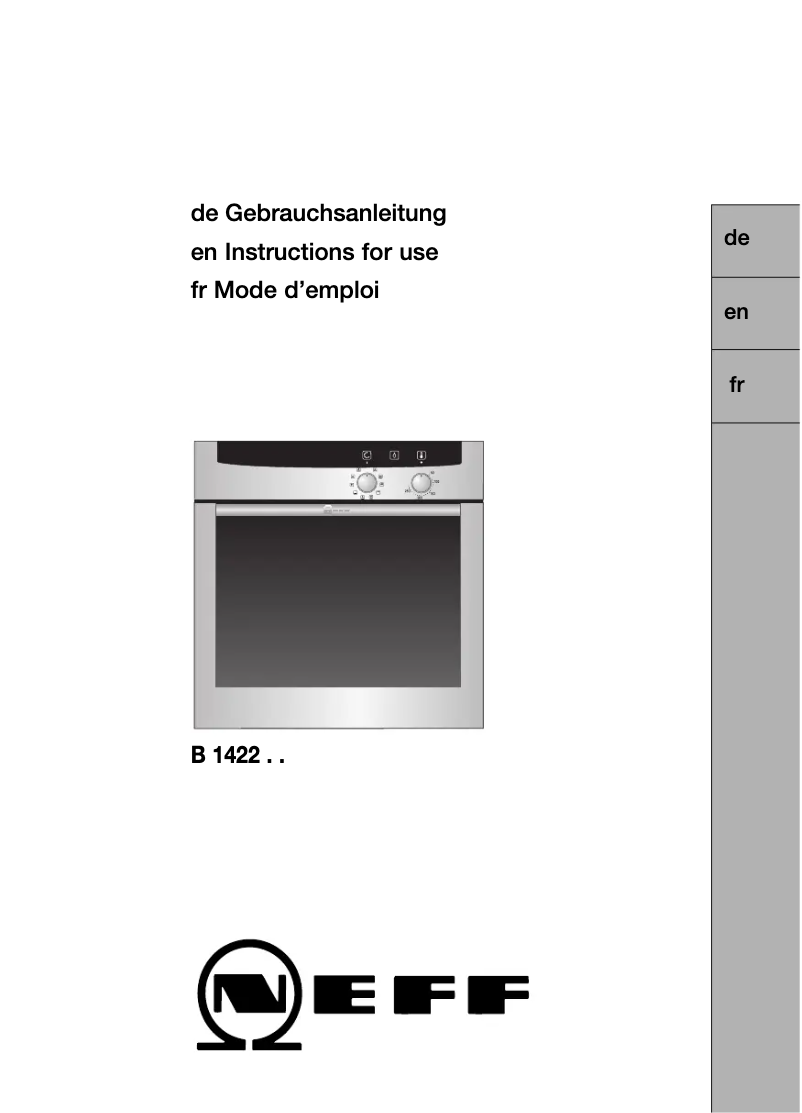 Page n°1 - Manuel utilisateur Neff B1422NO
