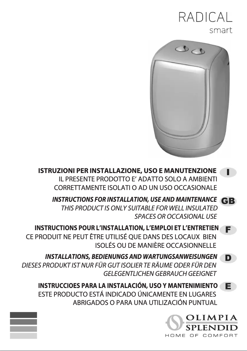 Imagen de la primera página del manual del dispositivo Radical smart
