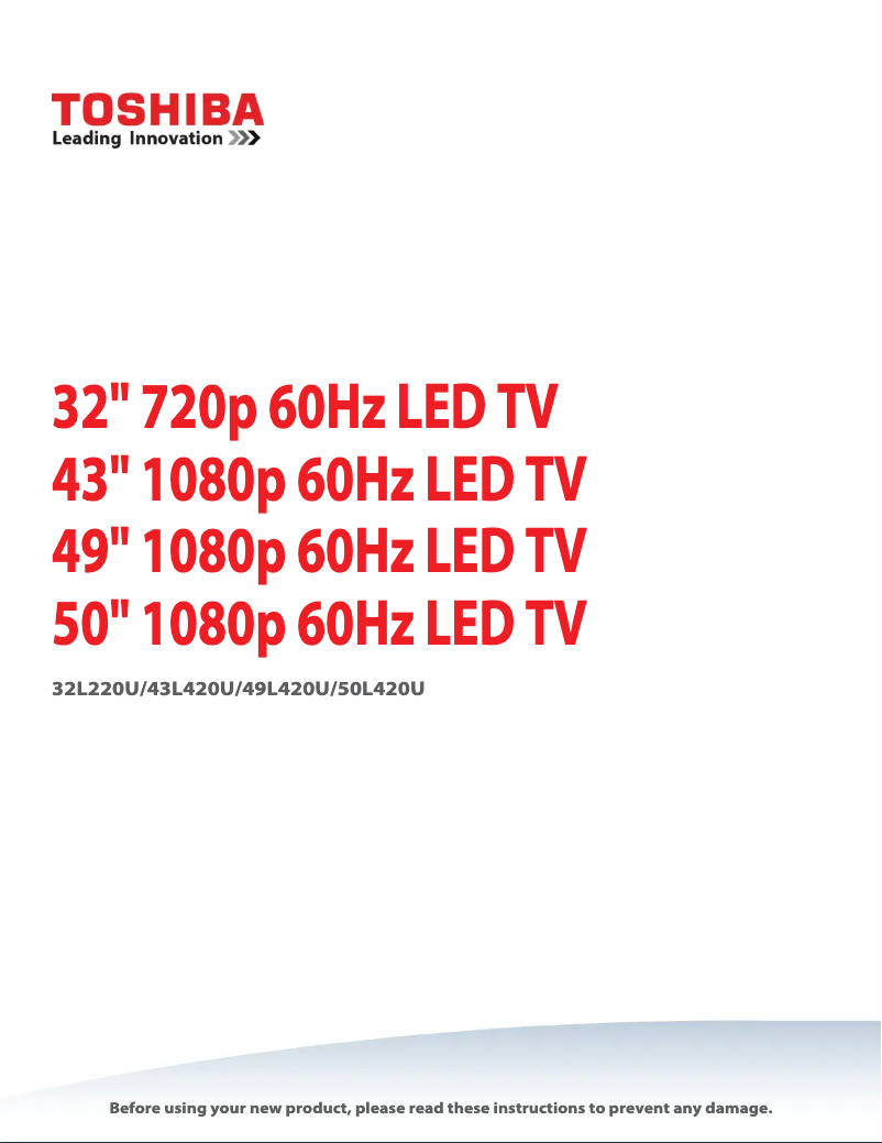 Page n°1 - Manuel utilisateur Toshiba 43L420U