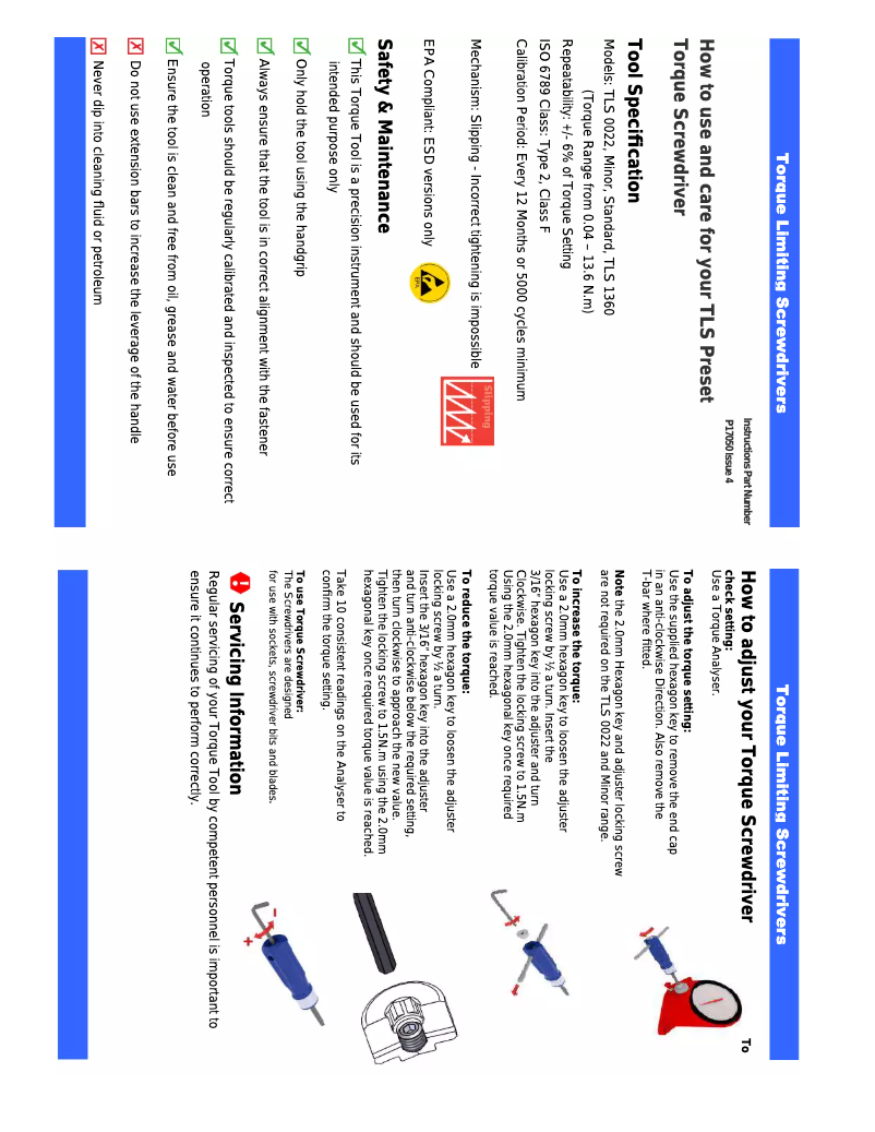 Page n°1 - Manuel utilisateur Gedore Standard FH