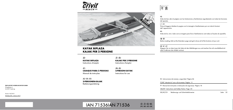 Page 1 de la notice Manuel utilisateur Crivit IAN 071536