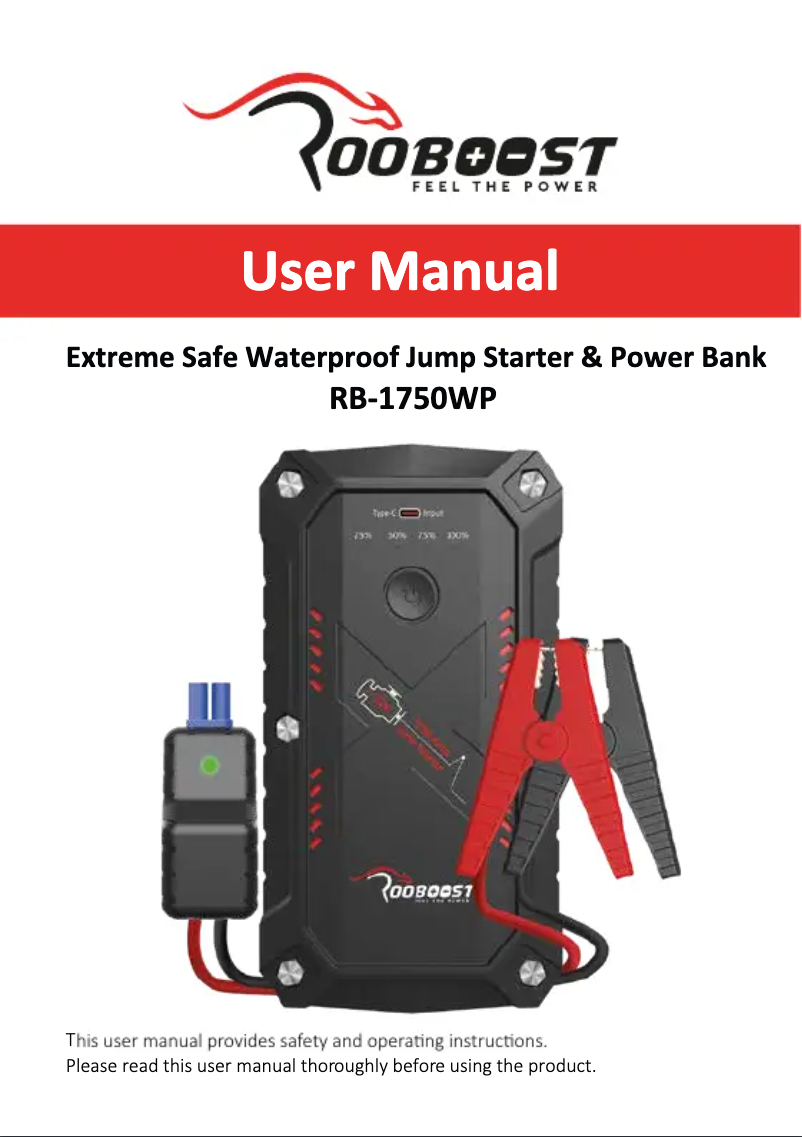 Page n°1 - Manuel utilisateur Rooboost RB-1750WP
