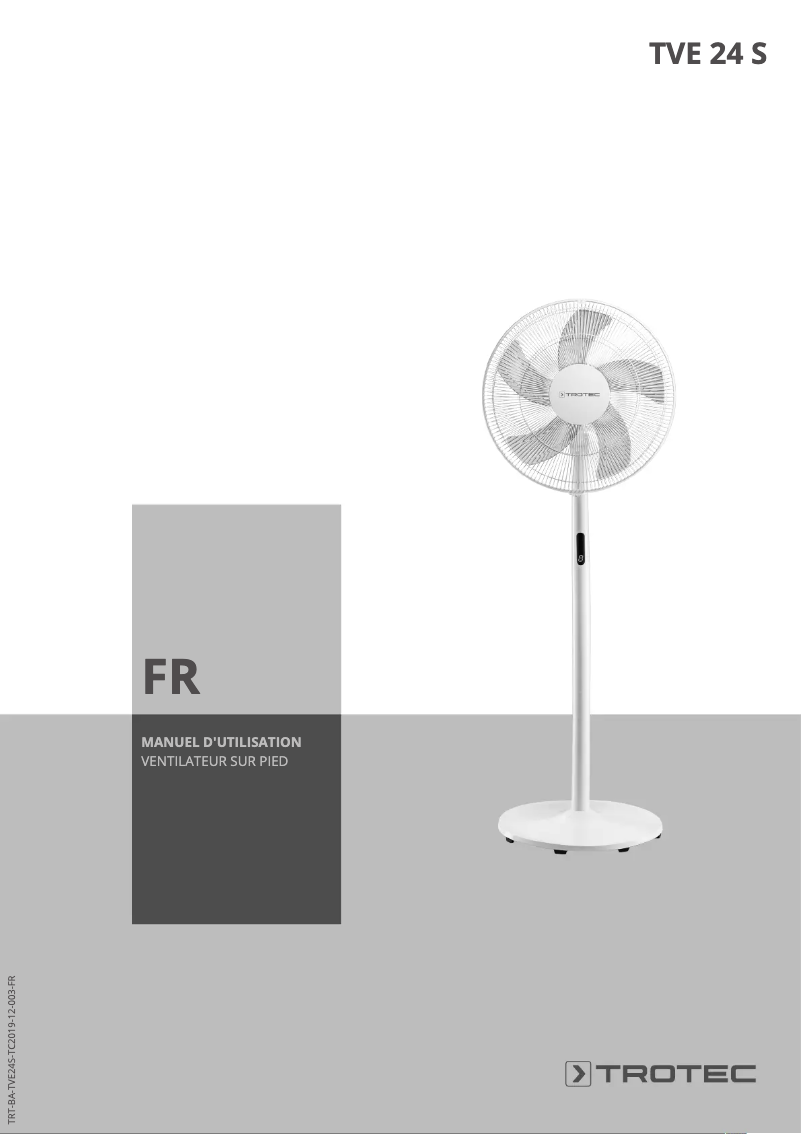 Page 1 de la notice Manuel utilisateur Trotec TVE 24 S