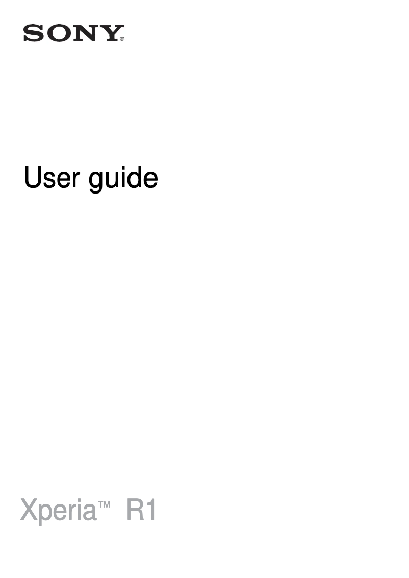 Página 1 del manual Manual de usuario Sony Xperia R1