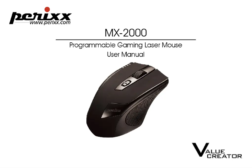 Page n°1 - Manuel utilisateur Perixx MX-2000