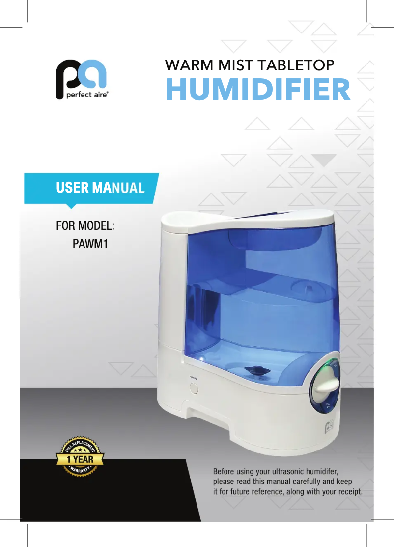 Page n°1 - Manuel utilisateur Perfect Aire PAWM1