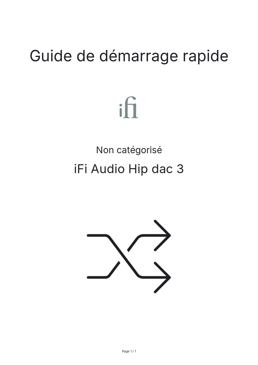 Image de la première page du manuel de l'appareil Hip dac 3