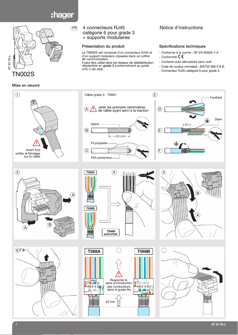 Image de la première page du manuel de l'appareil TN002S