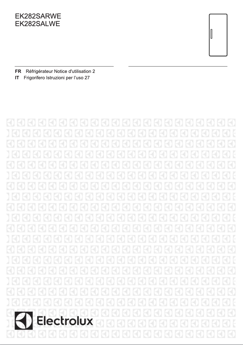 Page 1 de la notice Manuel utilisateur Electrolux EK282SALWE