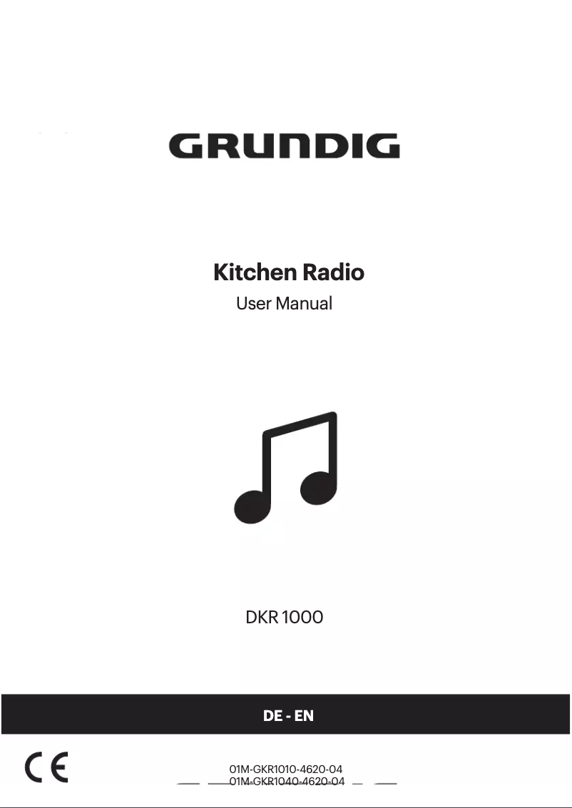 Image de la première page du manuel de l'appareil DKR 1000 BT DAB+
