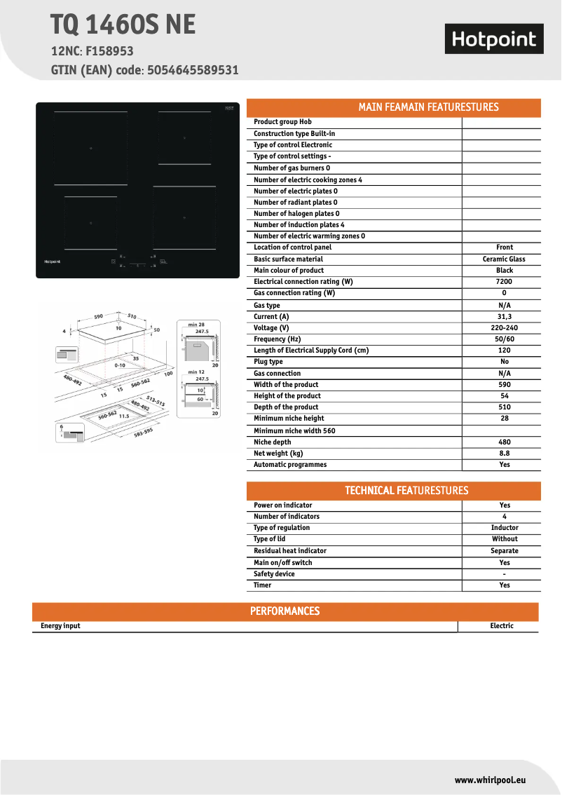 First page image of the manual for TQ 1460S NE