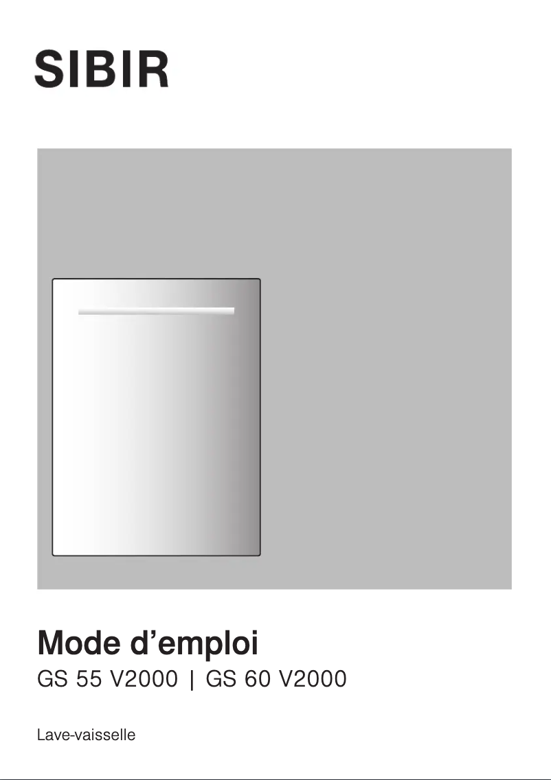 Página 1 del manual Manual de usuario SIBIR GS 60 V2000