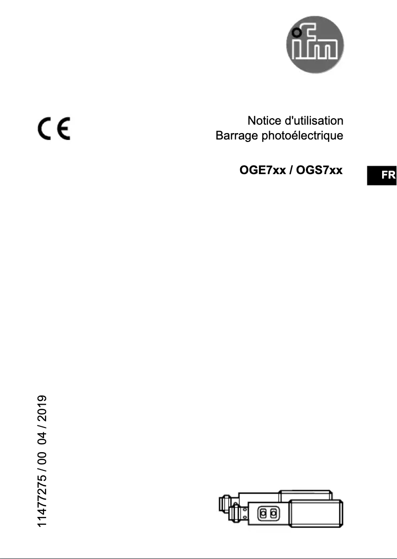 Page 1 de la notice Manuel utilisateur IFM OGE701