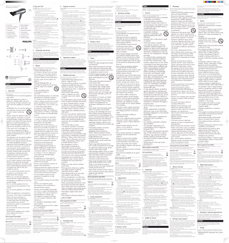 Page n°1 - Manuel utilisateur Philips DryCare Advanced HP8251