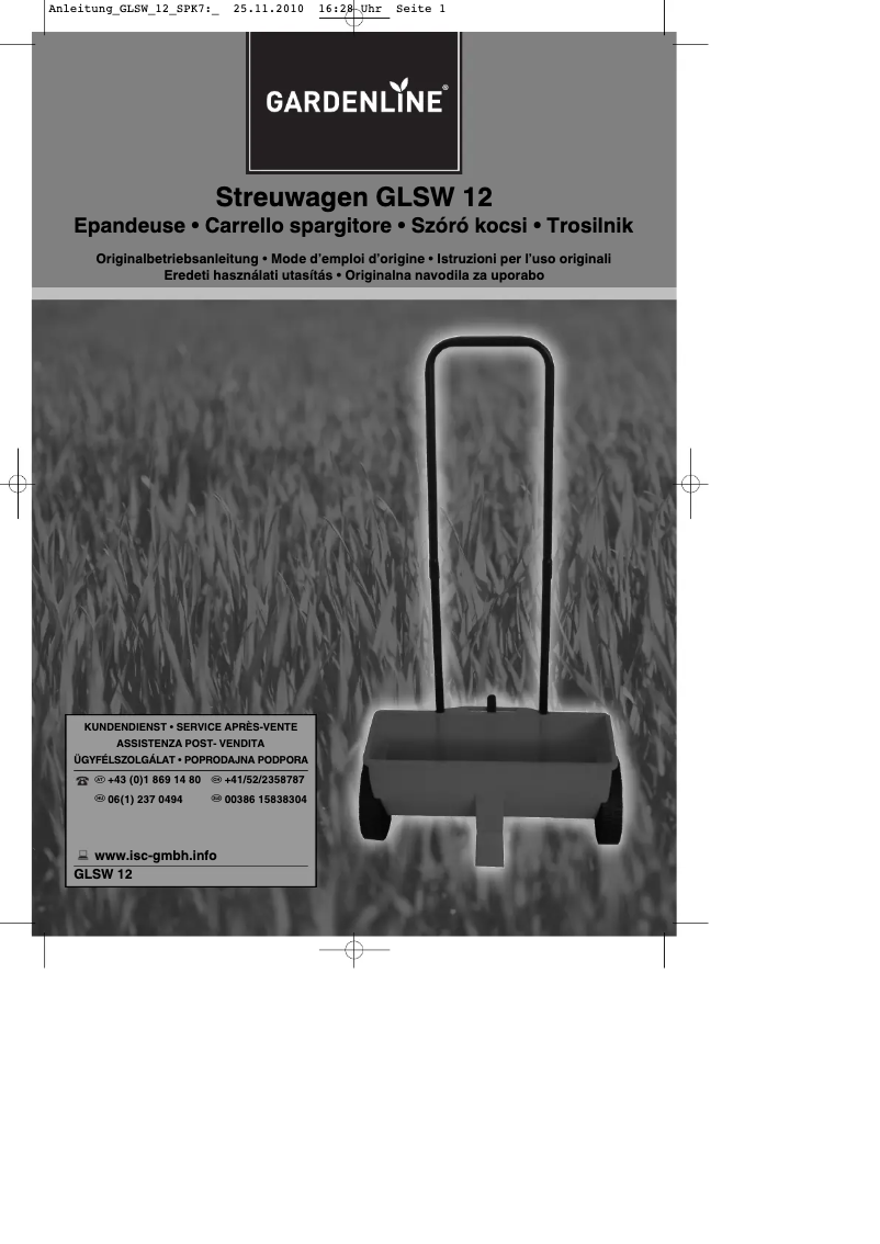 Page 1 de la notice Manuel utilisateur Gardenline GLSW 12