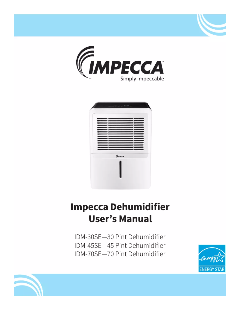 Image de la première page du manuel de l'appareil IDM-70SE