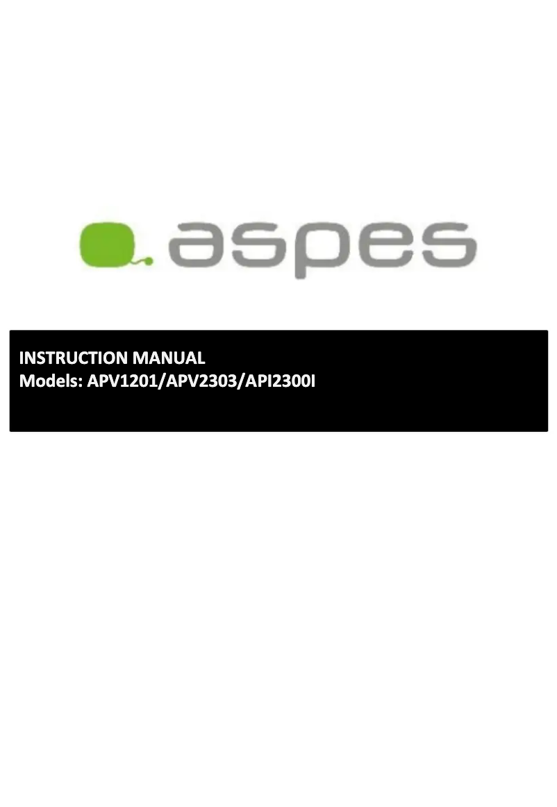Page n°1 - Manuel utilisateur Aspes API2300I