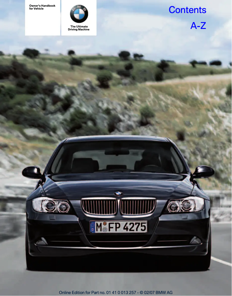 Page 1 de la notice Manuel utilisateur BMW 320i (2007)