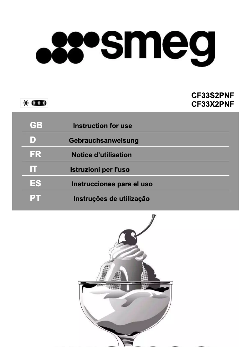 Page 1 de la notice Manuel utilisateur Smeg CF33X2PNF