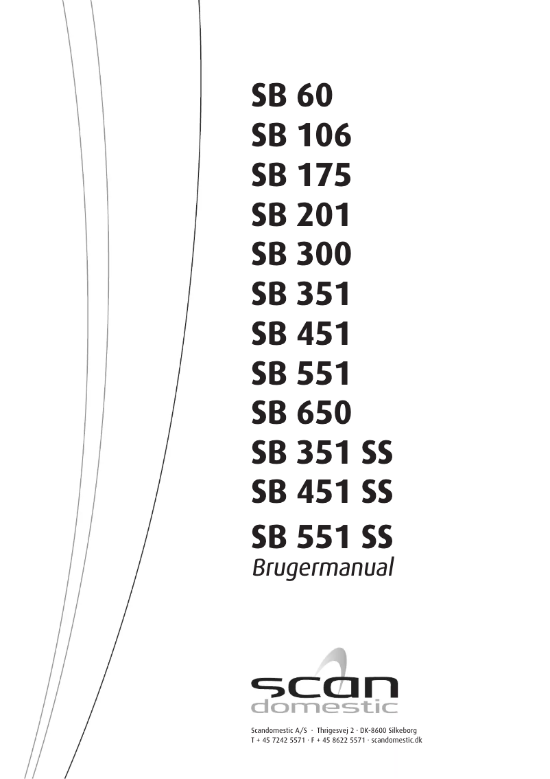 Page n°1 - Manuel utilisateur Scandomestic SB 351 SS